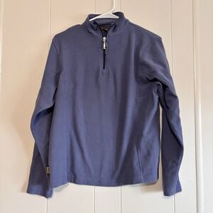 Barbour Quarter Zip Fleece Size 12 / Large Periwinkle